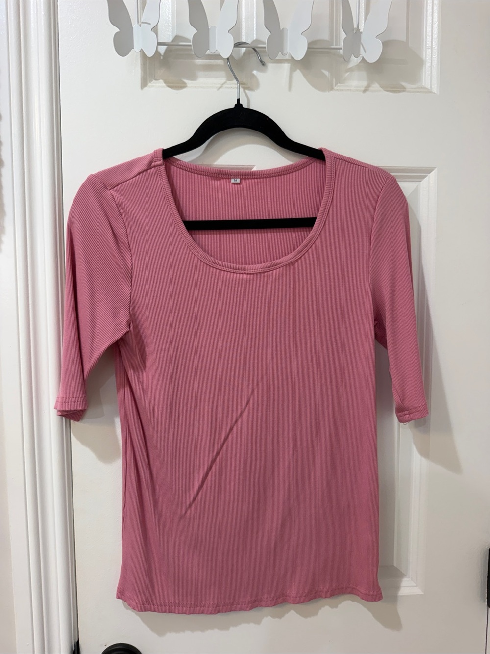 Women's Scoop Neck Pink Top